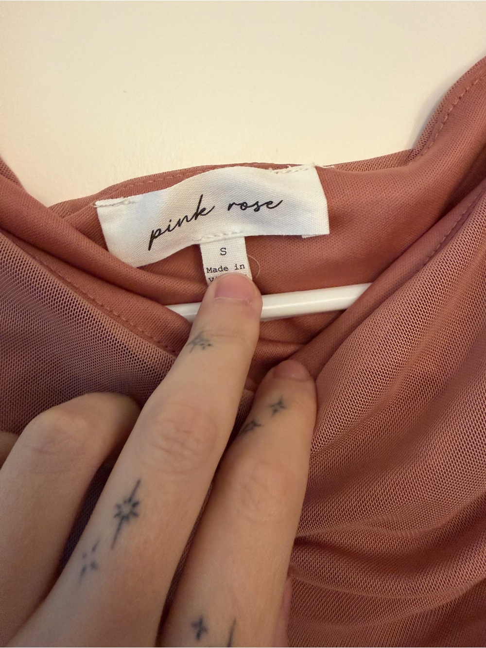 Rose/Nude Ruched Camisole - Picture 3 of 3